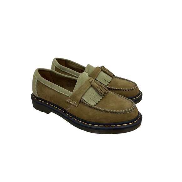 Dr. Martens Shoes - Dr Martens Adrian Green Slip On Tassel Loafers Shoes Mens size 9 Womens 10